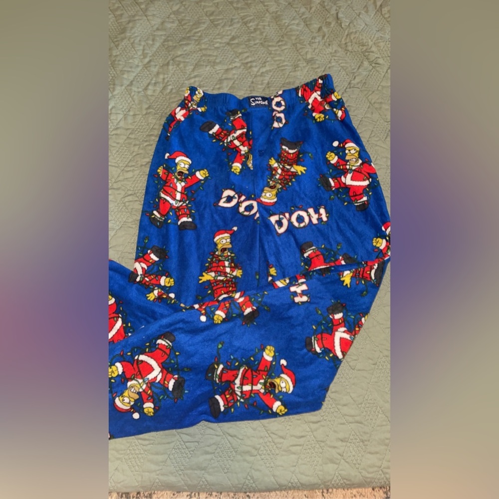 Simpsons Christmas pajama pants